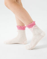 4-팩 키즈 코튼 앵클 양말 컬러풀 캔디 리본 통기성 귀여움